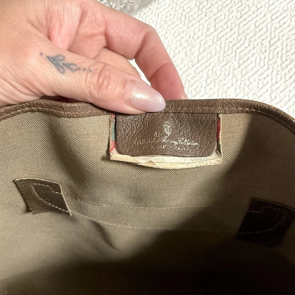Vintage Gucci Brown Tote Bag